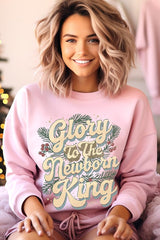 UL180-E3220 Glory to the Newborn King Graphic Sweatshirt $20