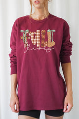 UL240P-E3071 Fall Vibes Rustic Graphic Plus Long Sleeve Tee $17