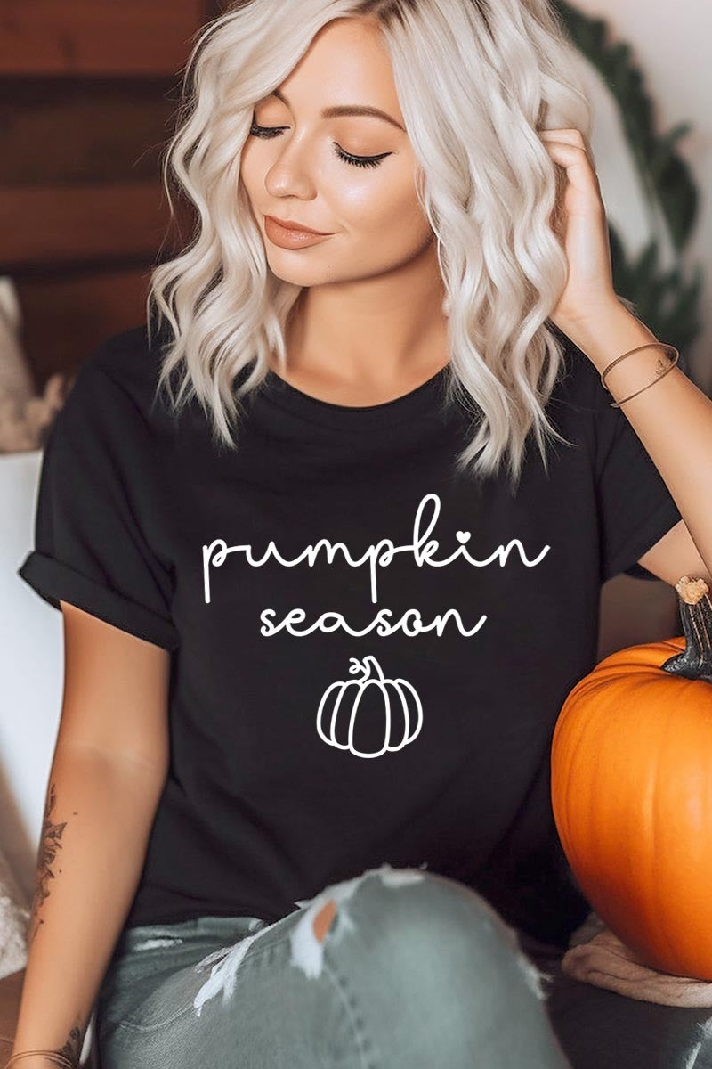 US3001P-E3152 Pumpkin Season Graphic Plus Tee $16