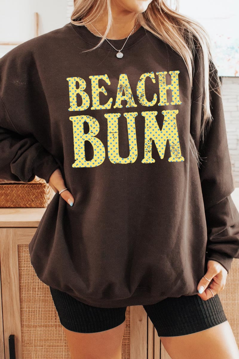 UL180-E3465 Beach Bum Dot Graphic Sweatshirt $20