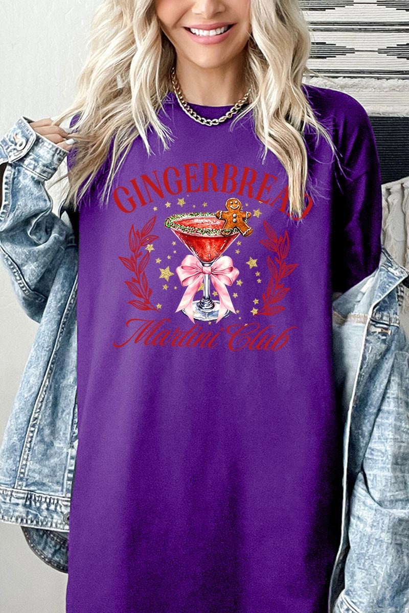 5000P-E3216 Gingerbread Martini Club Graphic Plus Heavy Cotton Tee $12.75