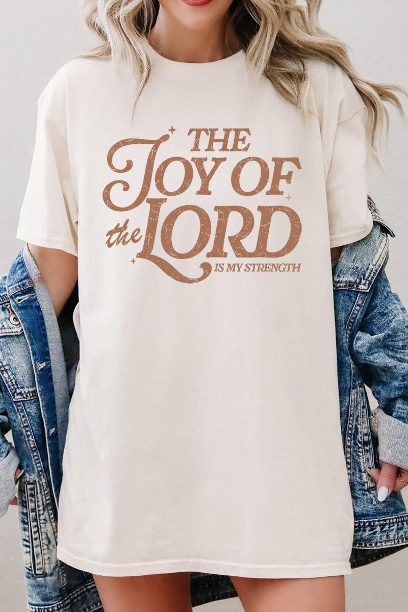 5000-E3179 Joy of the Lord Graphic Heavy Cotton Tee $9