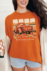 5000-E3172 Harvest Is Plenty Graphic Heavy Cotton Tee $9