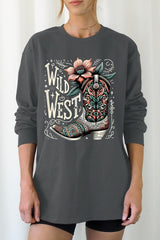 UL240P-E3100 Wild West Cowgirl Boot Plus Long Sleeve Tee $17