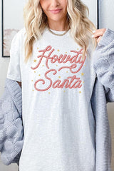 5000P-E3199 Howdy Santa Graphic Plus Heavy Cotton Tee $12.75
