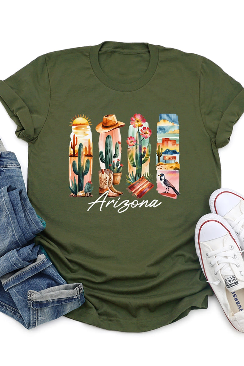 US3001P-E3061AZ Arizona State Brushstroke Graphic Plus Tee $16