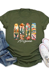 US3001-E3061AZ Arizona State Brushstroke Graphic Tee $12.5