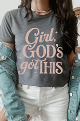 US3001-E3102 Girl, Godu2019s Got This Graphic Tee $12.5